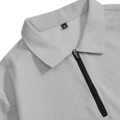 Completo Relax®️ da uomo con felpa in maglia Waffle e pantaloni Dritti
